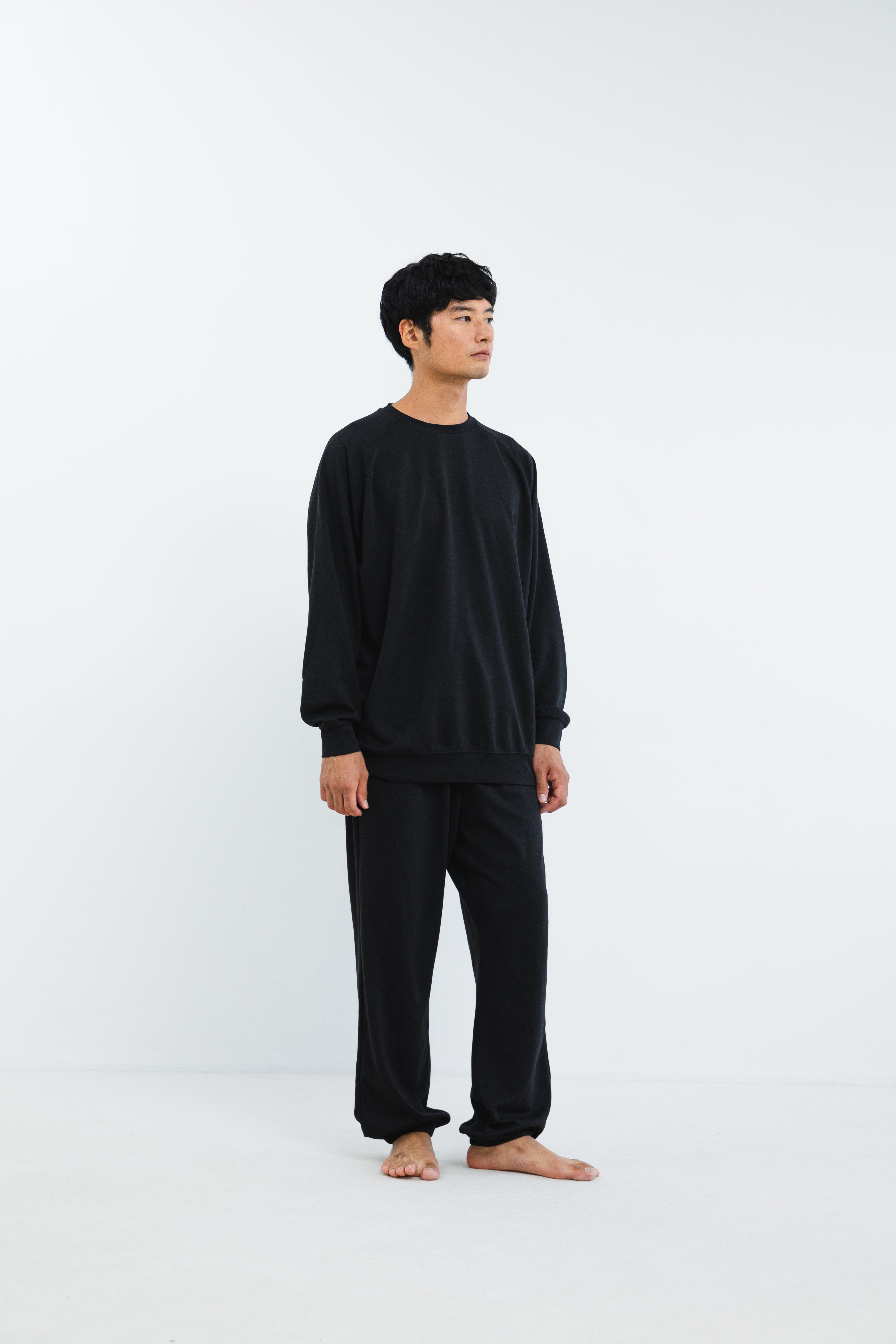 リカバリーウェア　メンズ　Mブラック ECLEAR リカバリーウェア 長袖ロングパンツ ブラック セット商品